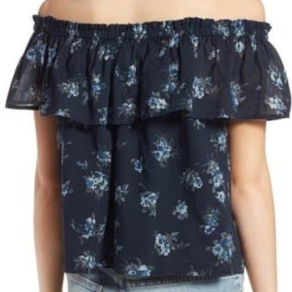 Current/Elliott The Ruffle Off-the-Shoulder Shirt - Picture 13 of 14